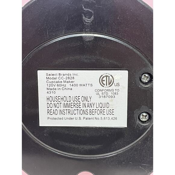 Babycakes Full Size Cupcake Maker 8 Cupcakes Non-Stick Baker Pink CC-2828 - Picture 11 of 11